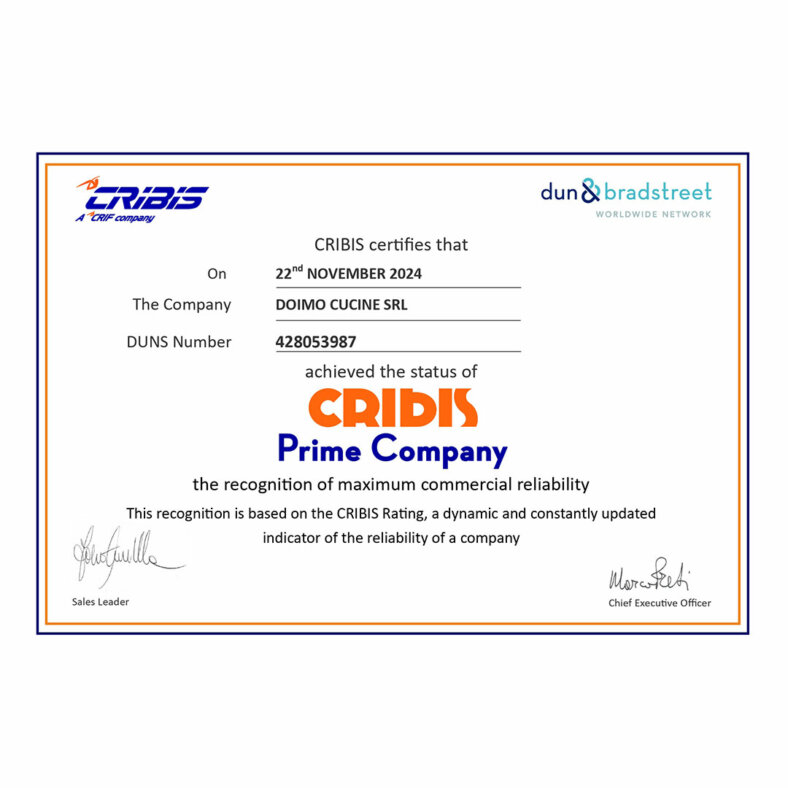 Certification CRIBIS Dun & Bradstreet 2024